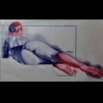 Nude female torso anatomy study