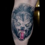 American werewolf in London tattoo portrait
