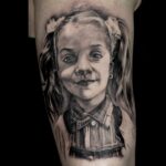 Black and grey tattoo portrait