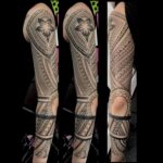 full sleeve Polynesian tattoo