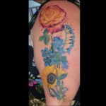 colour flower tattoo