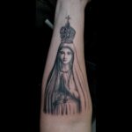 Realistic our lady Fatima tattoo