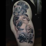 Large black and grey tattoo