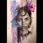 Raudha Athif art in acrylics an spray paint